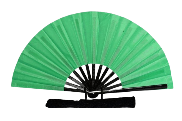 Handheld Folding Fan for Boots On Ground Line Dancing - Green Clack Fan, Decorative Hand Fan, Folding Line Fan