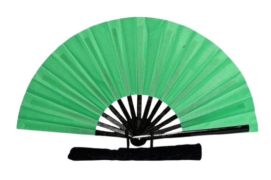 Handheld Folding Fan for Boots On Ground Line Dancing - Green Clack Fan, Decorative Hand Fan, Folding Line Fan