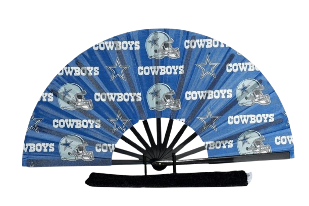Dallas Cowboys Hand Fan - Cowboys Team Fan, Folding Hand Fan, Fan With Stars, NFL Cowboys Fan, Decorative Clack Fan