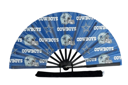 Dallas Cowboys Hand Fan - Cowboys Team Fan, Folding Hand Fan, Fan With Stars, NFL Cowboys Fan, Decorative Clack Fan