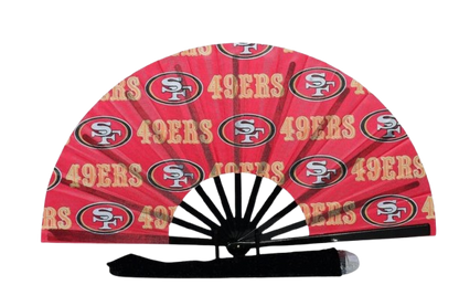 San Francisco 49ers Hand Fan with Bold Team Logo Print, Folding Sports Fan for Game Day, Custom NFL Folding Fan Gift Idea
