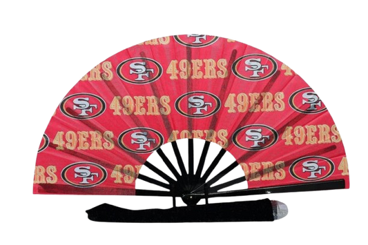 San Francisco 49ers Hand Fan with Bold Team Logo Print, Folding Sports Fan for Game Day, Custom NFL Folding Fan Gift Idea