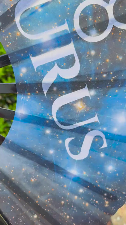 Aquarius Zodiac Hand Fan - Folding Clack Fan for Astrology Lovers, Elegant Hand Fan, Festival Handheld Fan Celestial Horoscope Birthday Gift
